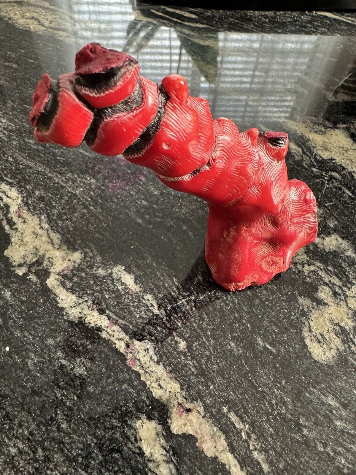 large red coral piece