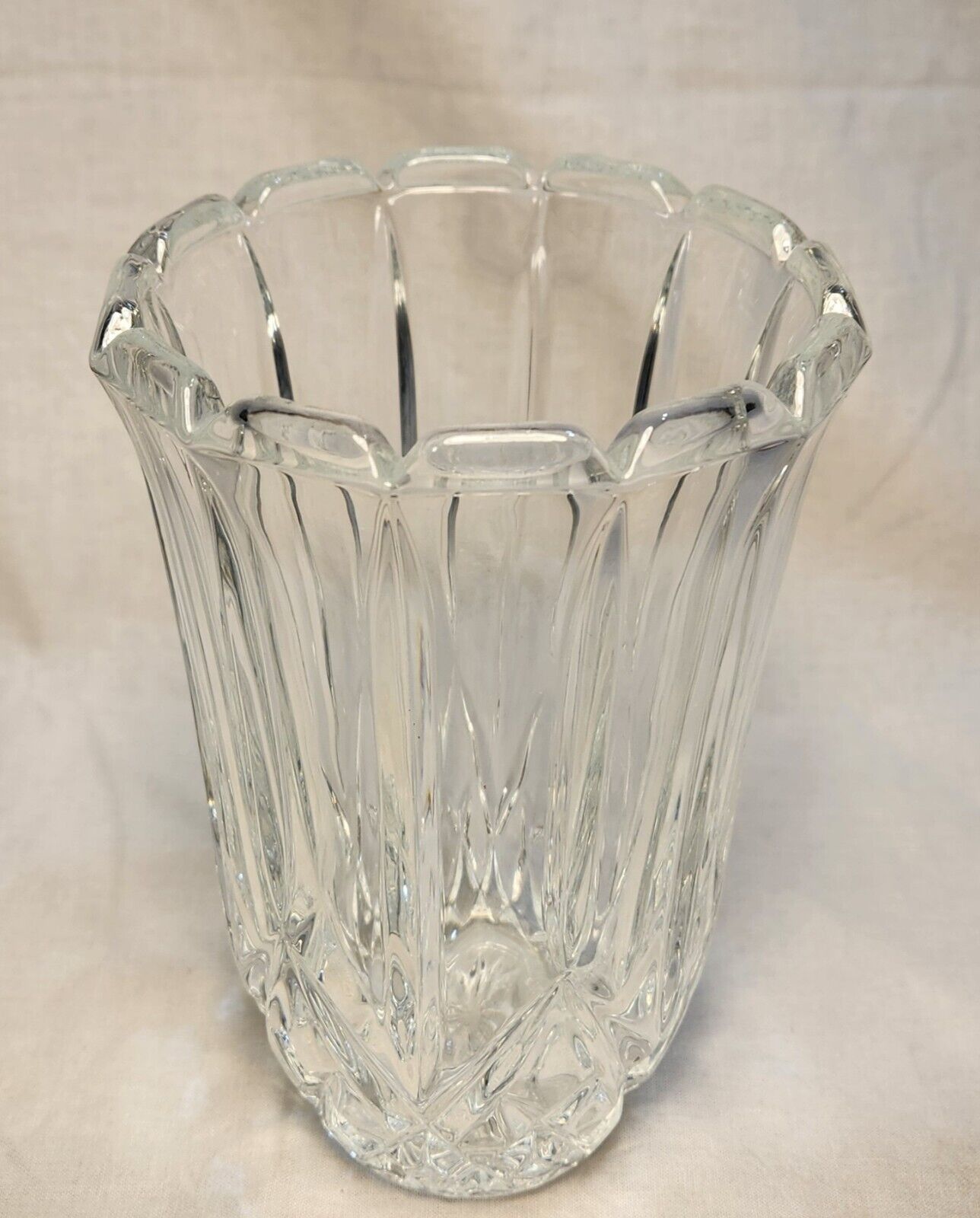 Heavy 24% Lead Crystal vase, Made in the USA