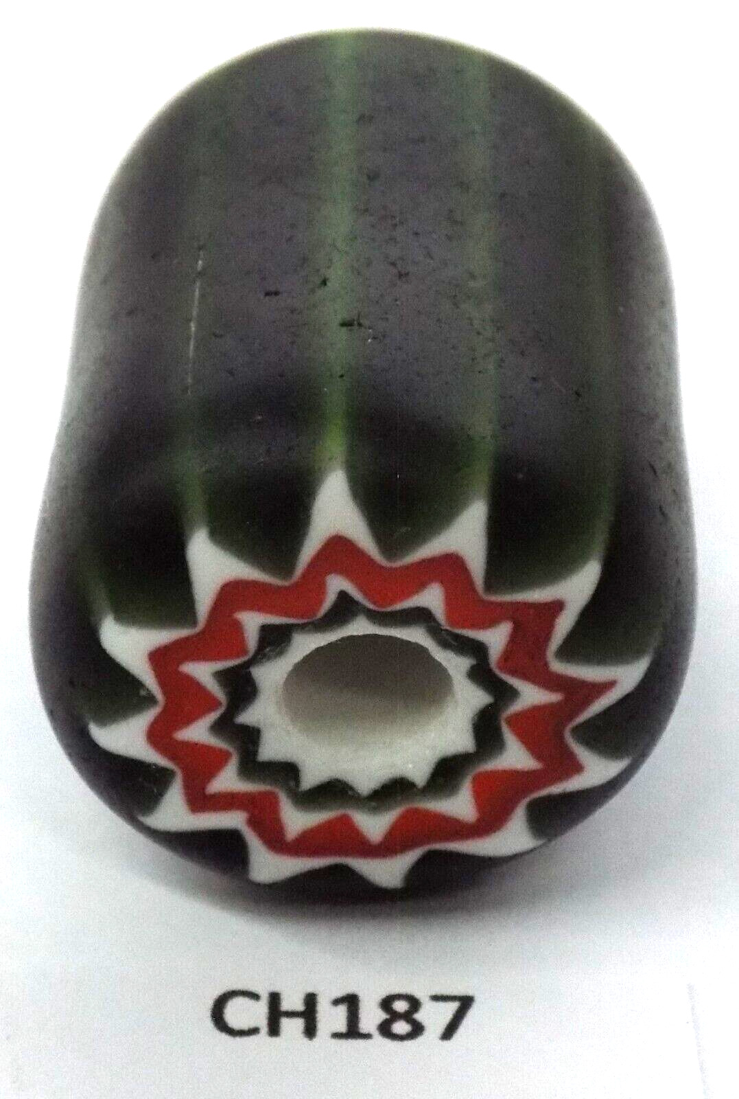 XXL Green Watermelon African Trade Bead  Howard Collection CH187   Bg 62