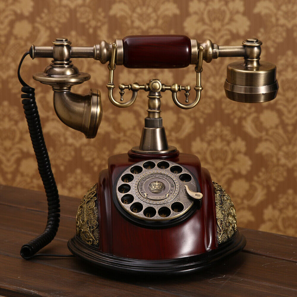 Retro Vintage Antique Telephone Rotary Dial Desk Phone Home Decor , redial USA