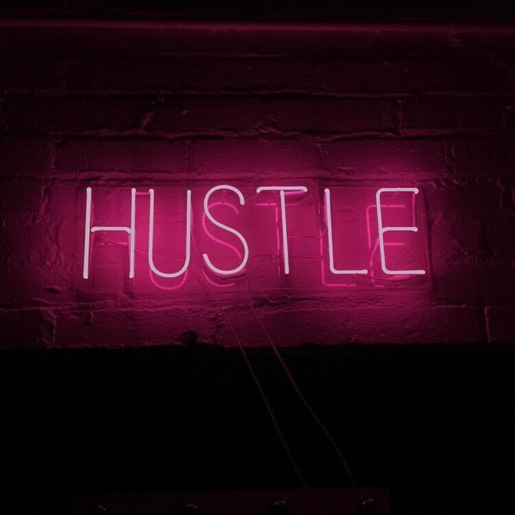 Hustle Neon Sign Light Lamp Acrylic 22\