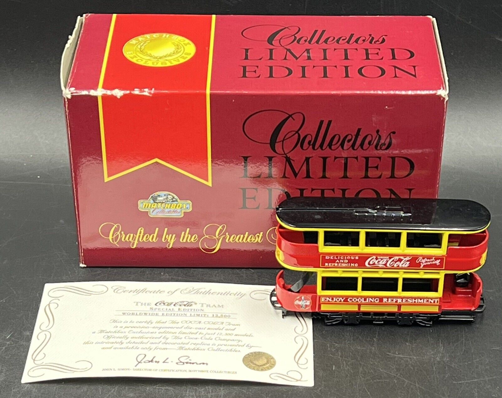 Matchbox Limited Edition 1987 Coca Cola Preston Tram Dinky Models of Yesteryear