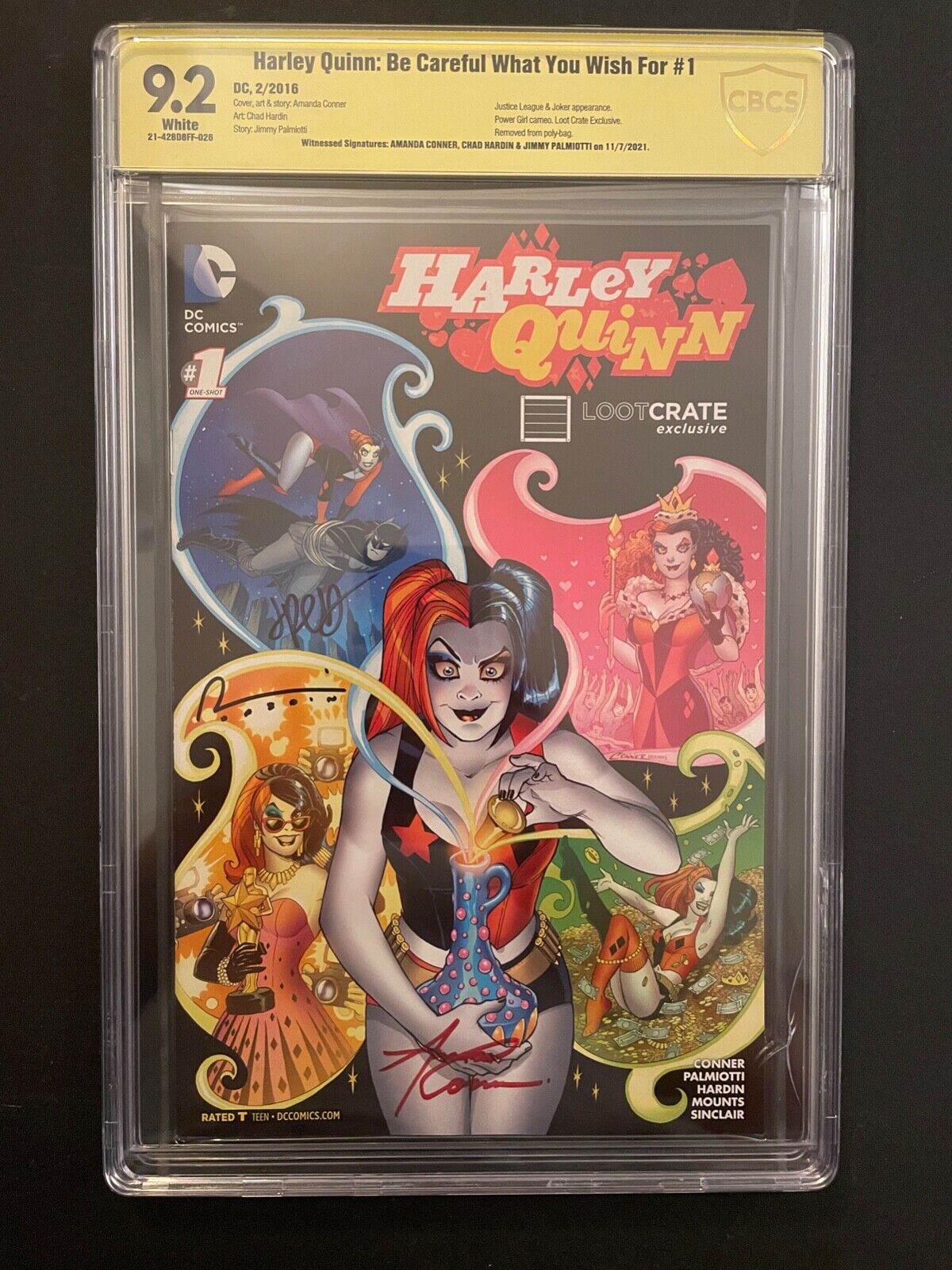 Harley Quinn: Be Careful What You Wish For 1 Conner Sig CBCS 9.2 DC ST3-115