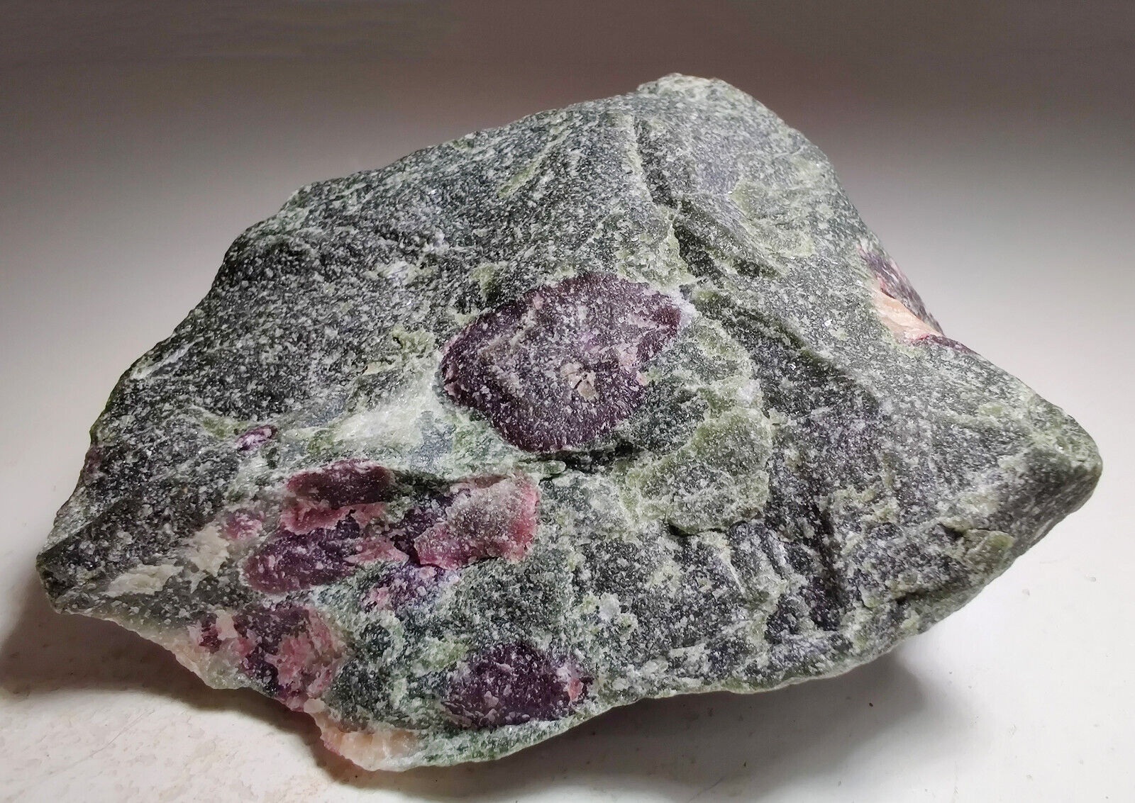 Rare Eudialyte in Grennaite specimen. Norra karr, Sweden. 415 grams. Video.