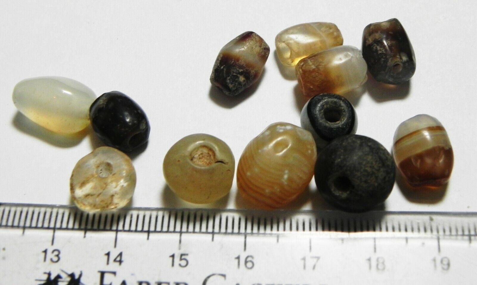 ZURQIEH -AS16063- ANCIENT ROMAN. LOT OF  STONE BEADS. 100 - 200 A.D