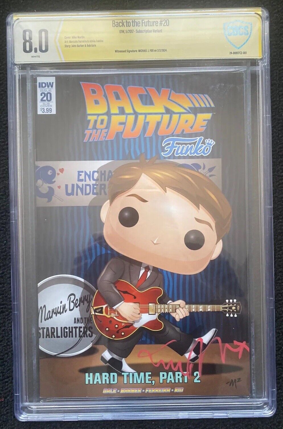 SIGNED MICHAEL J. FOX BACK TO THE FUTURE Comic CBCS Witnessed IDW Funko Auto