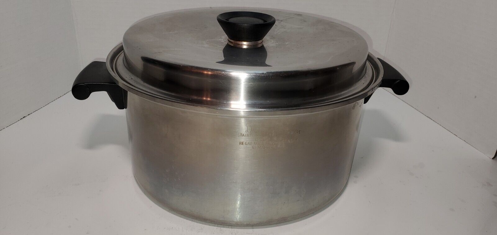 VTG Duncan Hines 3 Ply 18-8 Stainless Steel Stock Pot USA Made Regal Ware 10.5\