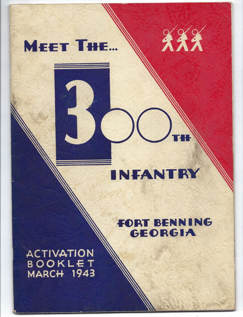 c.1943 300th US Infantry Fort Benning Georgia GA WW2 World War Vintage RARE Book