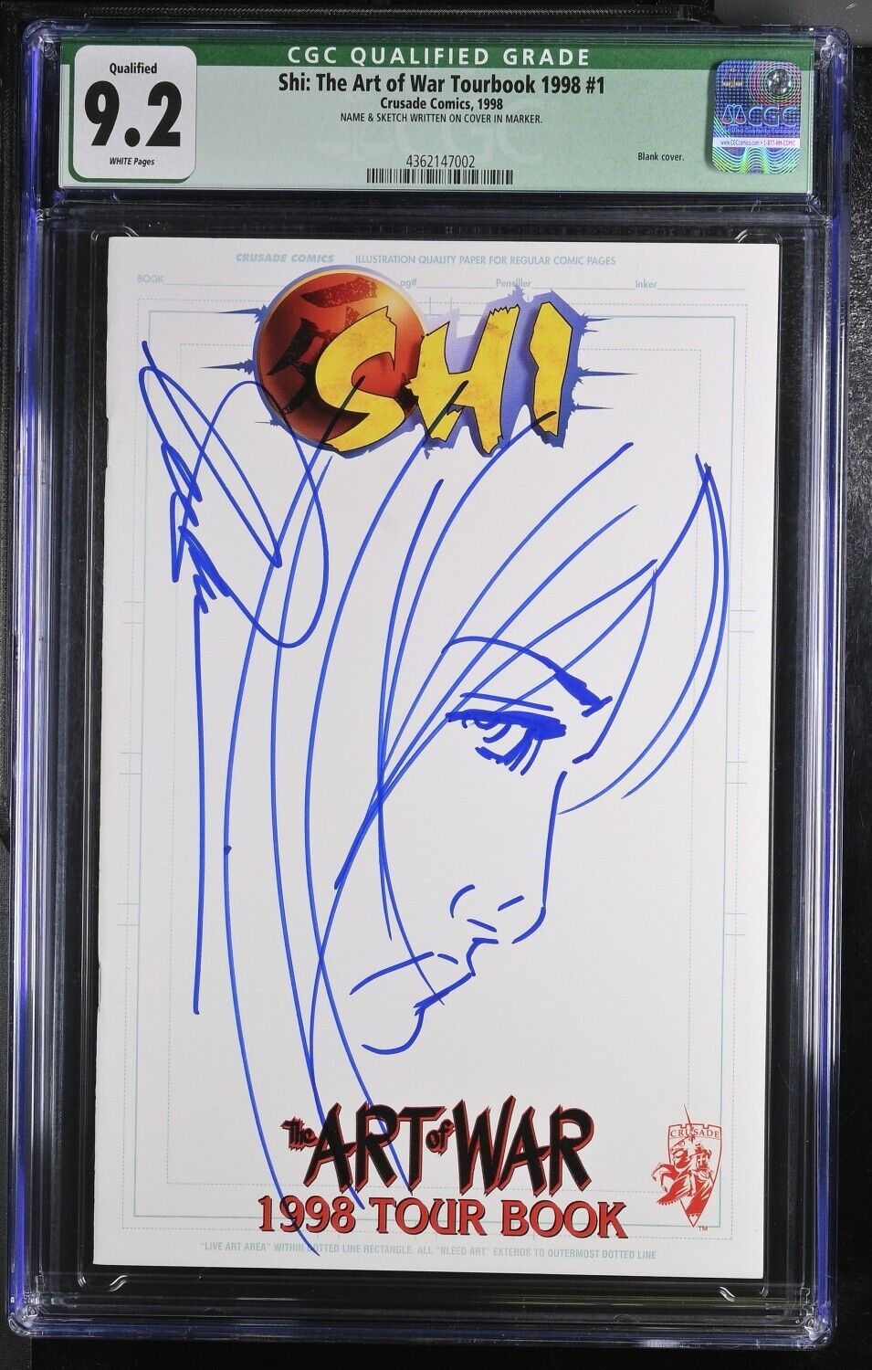 SHI THE ART OF WAR TOUR BOOK 1998 SIGNED BY BILLY TUCCI CGC 9.2
