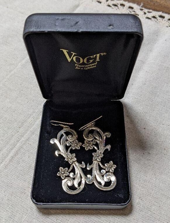 VOGT Silversmith Sterling Silver 925 Indian Jewelry Earrings w/Case