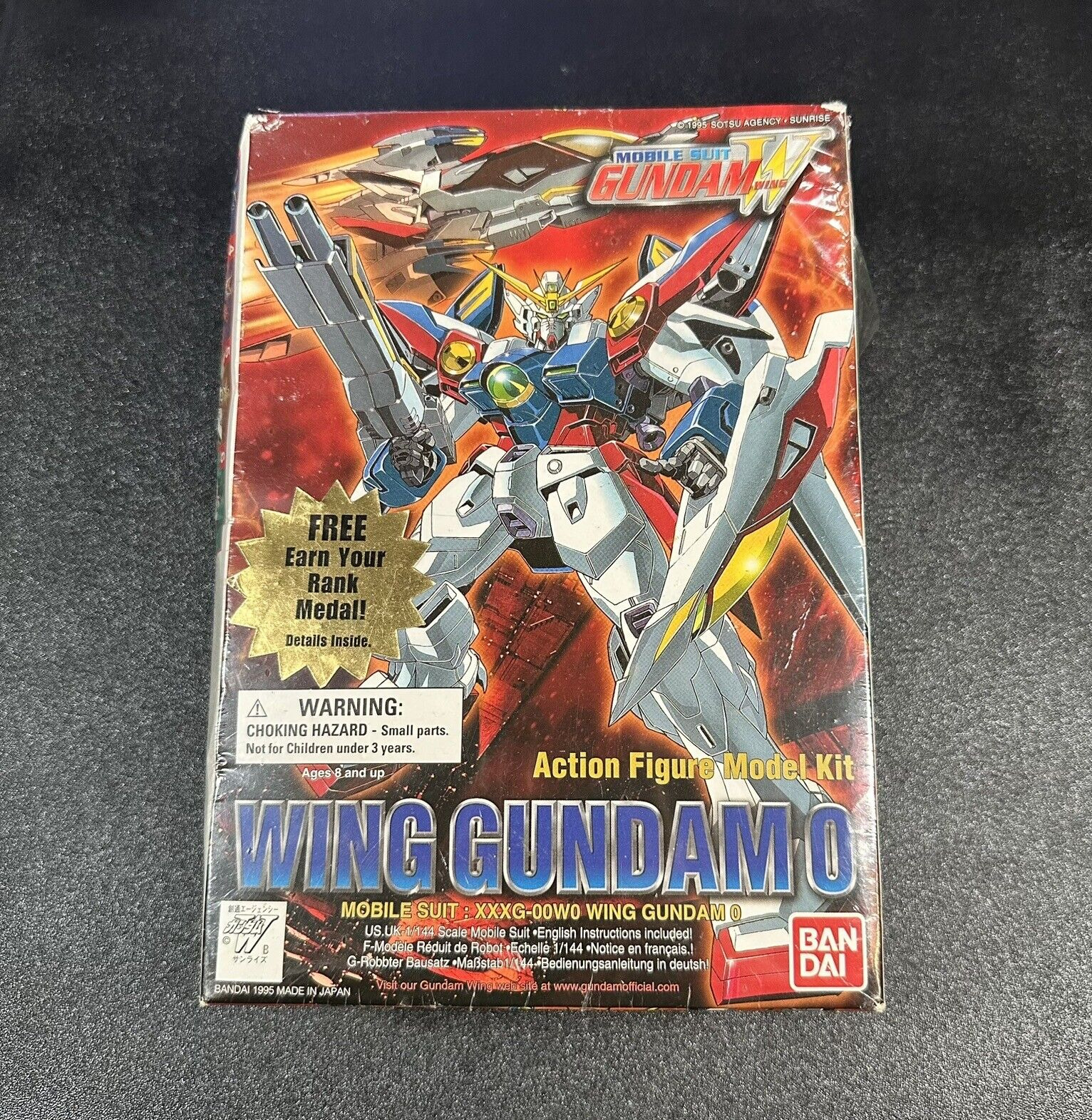 New Sealed Model Kit Mobile Suit Wing Gundam 0 Bandai 1/144 Scale Vintage 1995