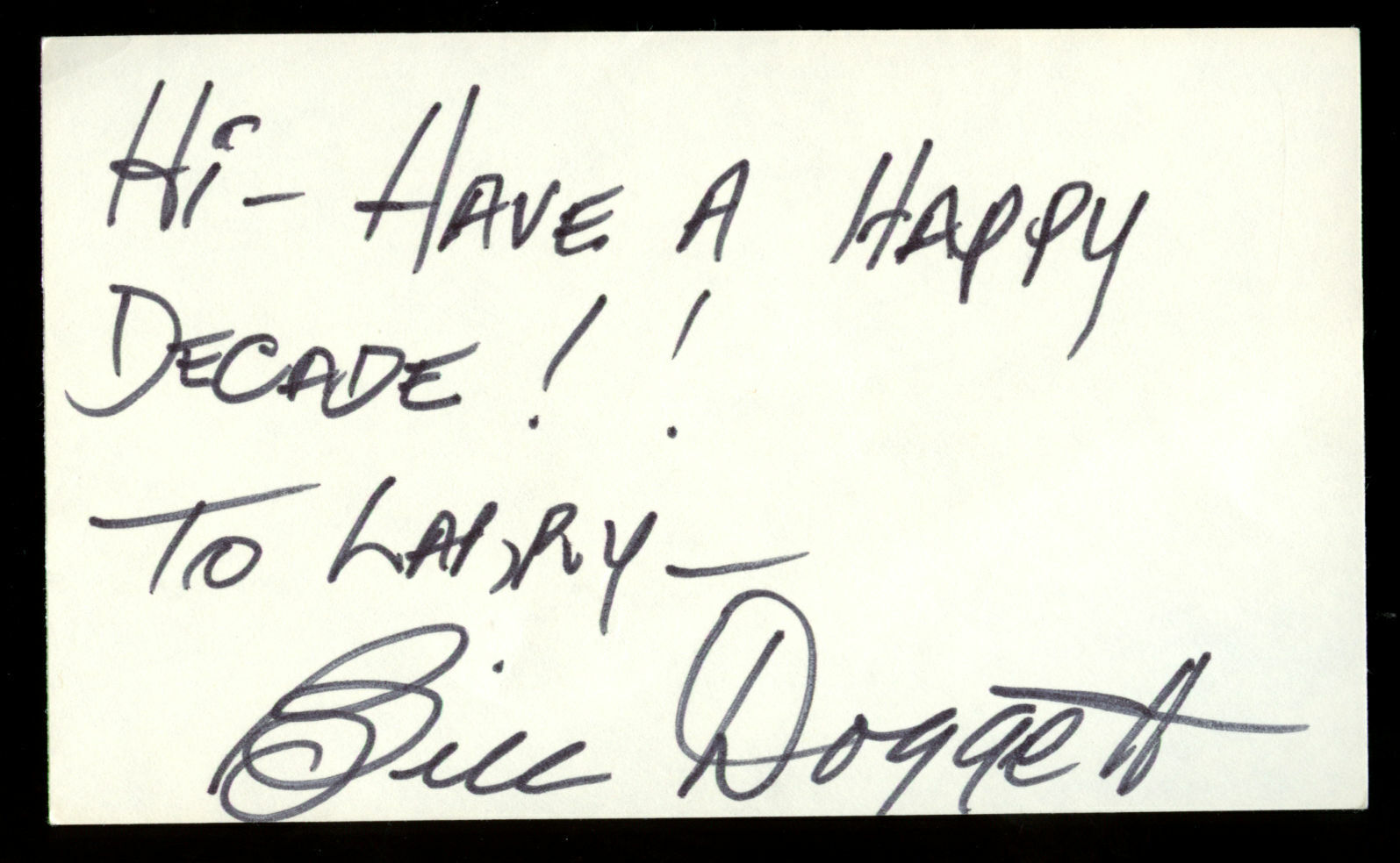 Bill Doggett (d1996) signed autograph 3x5 index card Composer Honky Tonk R188
