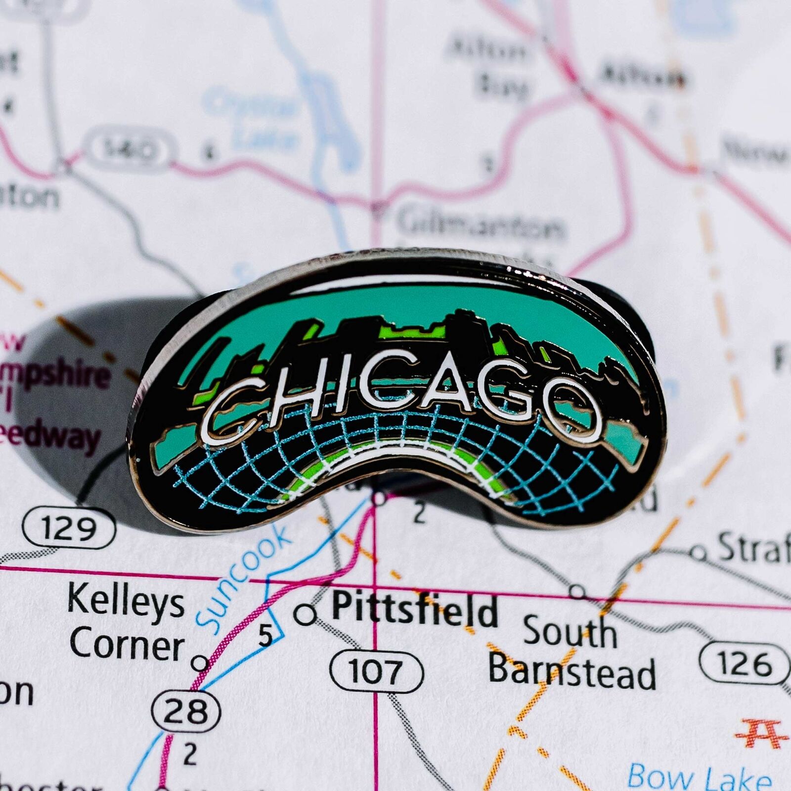 Chicago Enamel Travel Pin - Gift or Souvenir