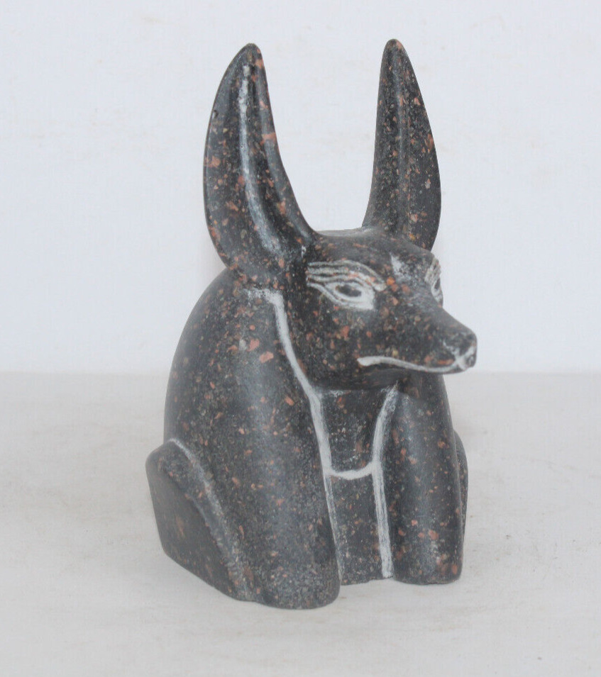 RARE ANCIENT EGYPTIAN ANTIQUE ANUBIS Head Pharaonic Statue Stone (BS)