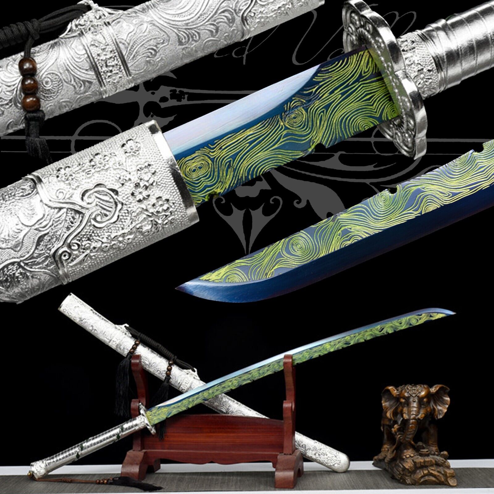 Handmade Katana/Manganese Steel/Real Sword/Full Tang/Real/High-Quality Blade