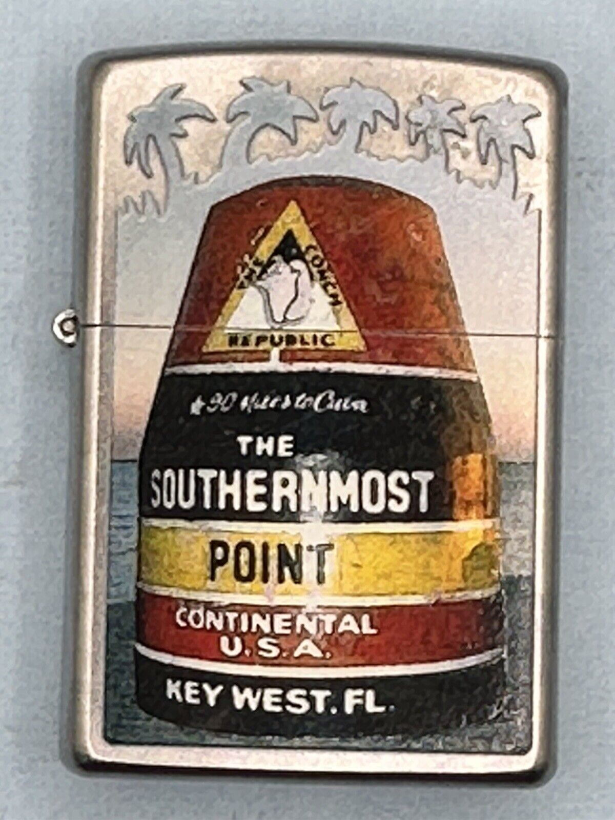 2017 Southern Most Point Key West FL Chrome Zippo Lighter NEW