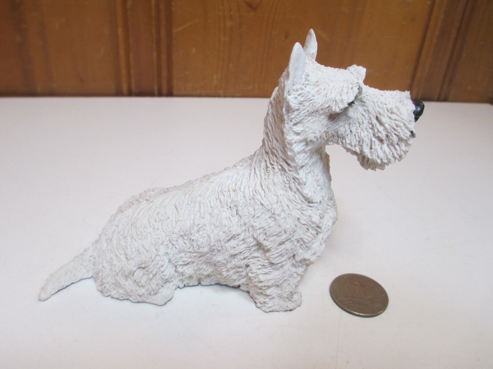 Vintage White Scottish Terrier Scotty Dog Resin 5