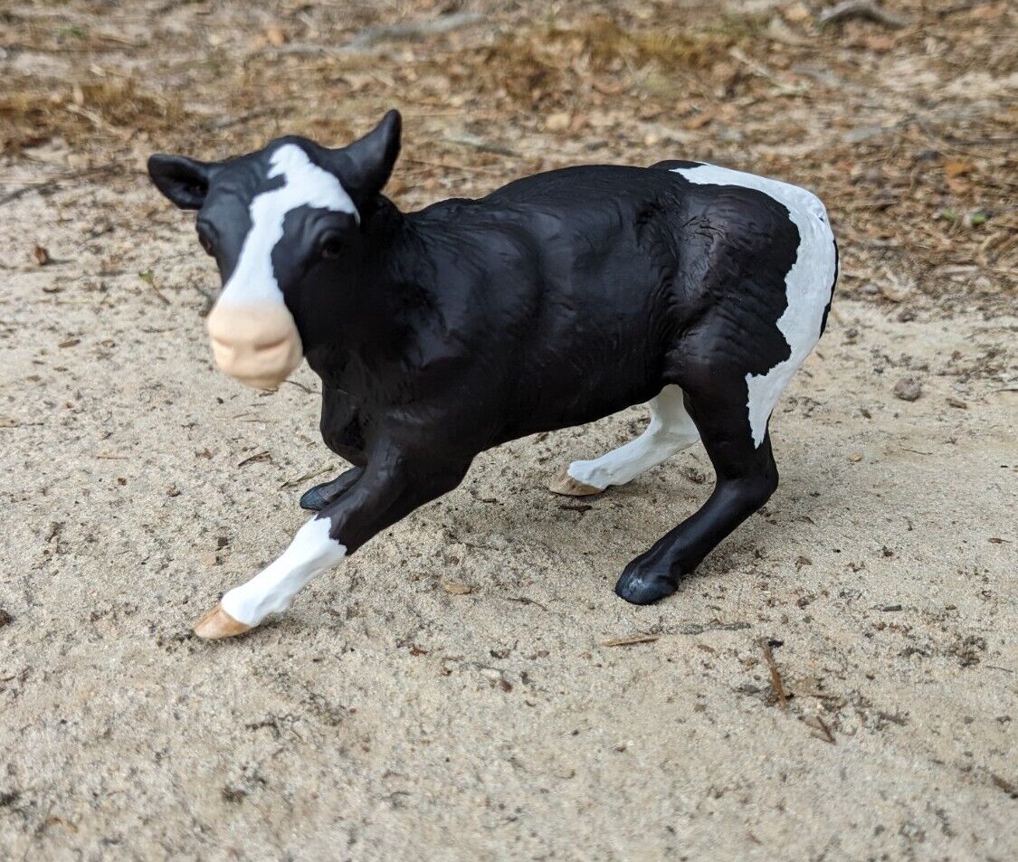 Breyer Cutting Calf • Custom Cow • CM Black & White 