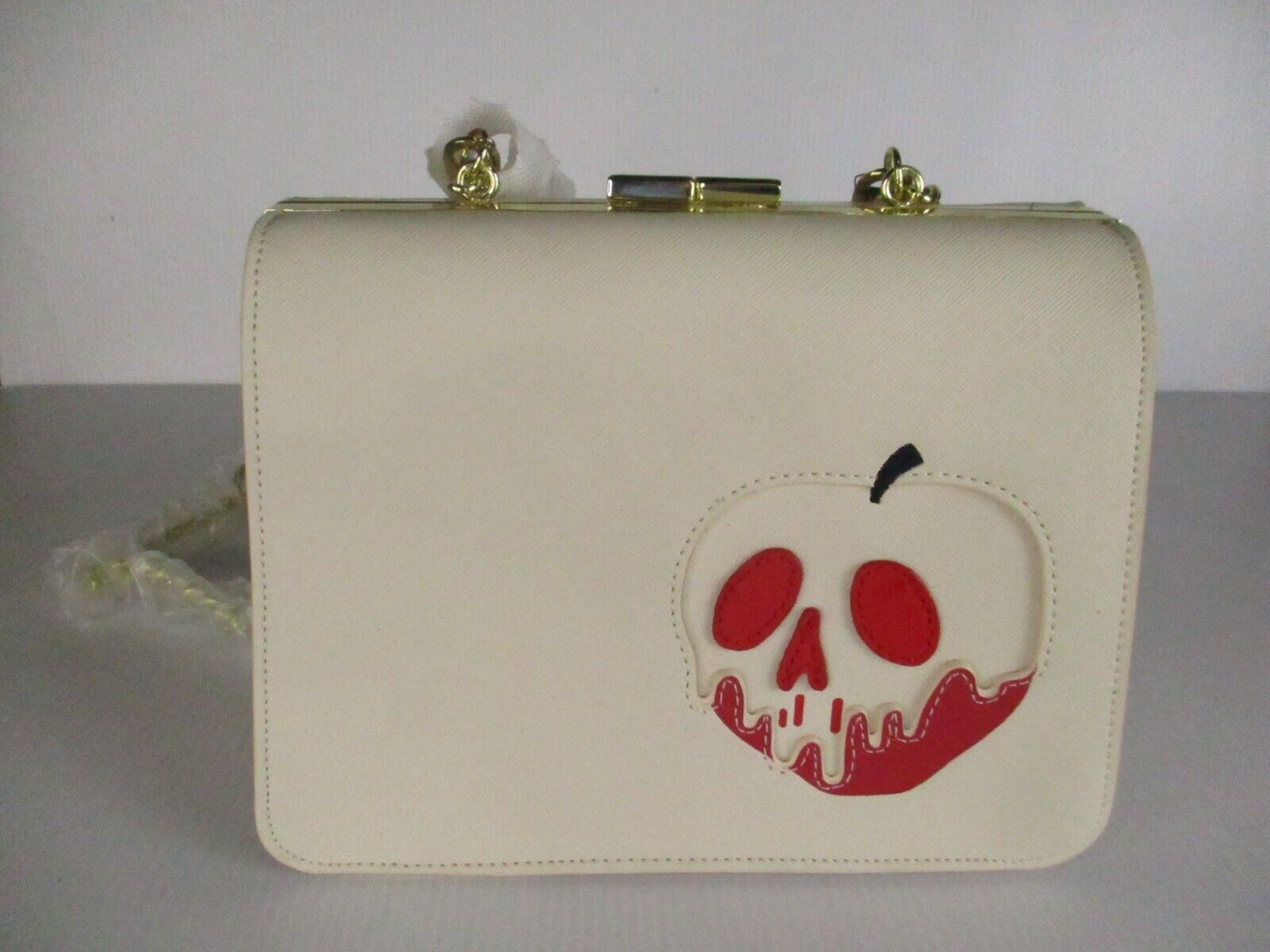 Disney Loungefly Purse Snow White Poison Apple Cream Exterior Red Apple NWT