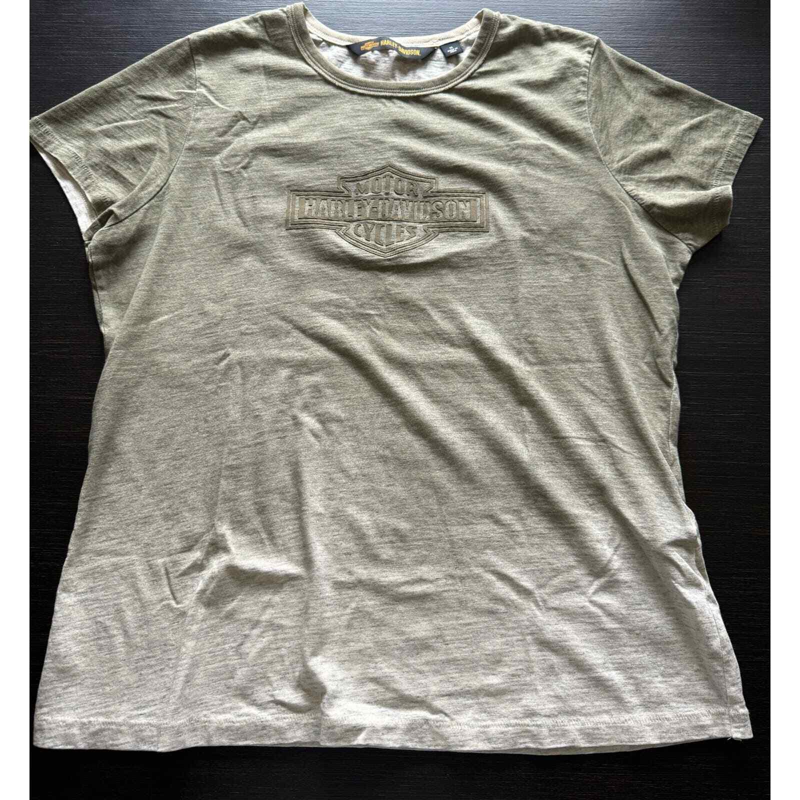 Harley Davidson Women's Ombre Effect Tinted Logo Short Sleeve Tee Size XL