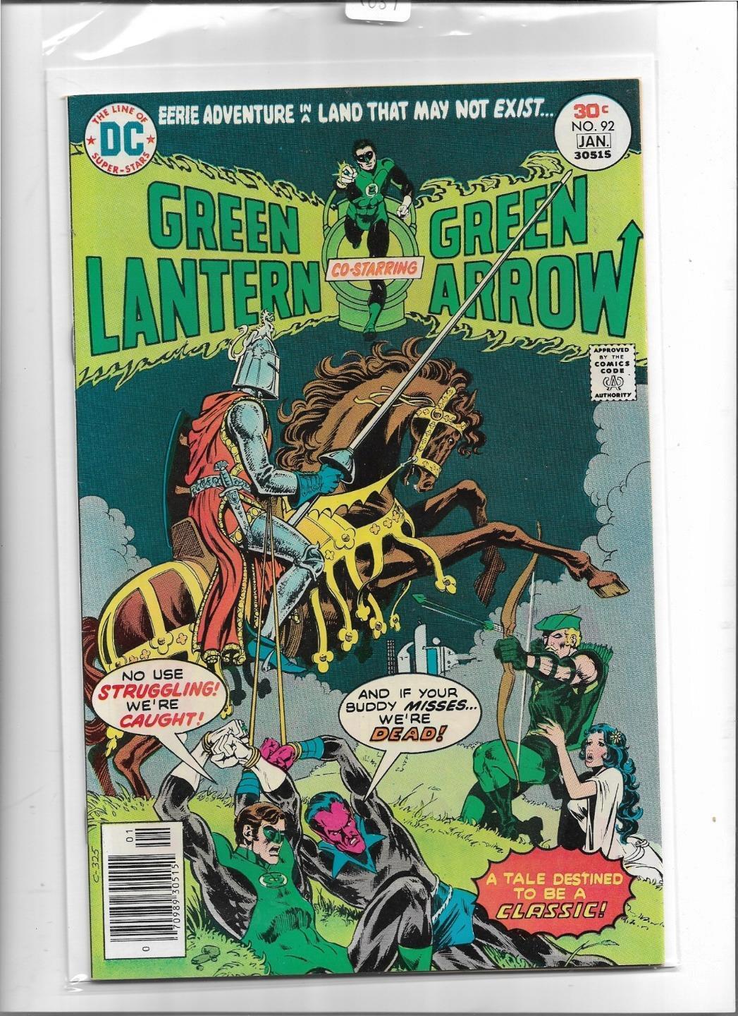 GREEN LANTERN #92 1976-1977 NEAR MINT 9.4 1937 GREEN ARROW