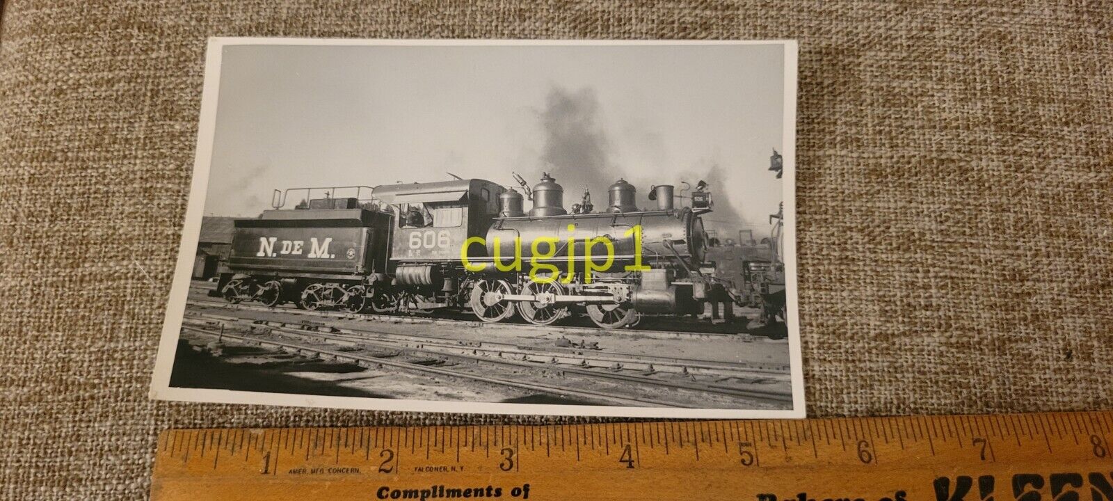 R197 Train Photograph Locomotive Engine N DE M 606 GM BEST MONTEREY 5-1948