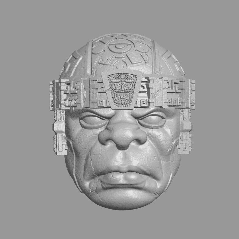 Olmeca Mexican MesoAmerican culture custom head for action figures
