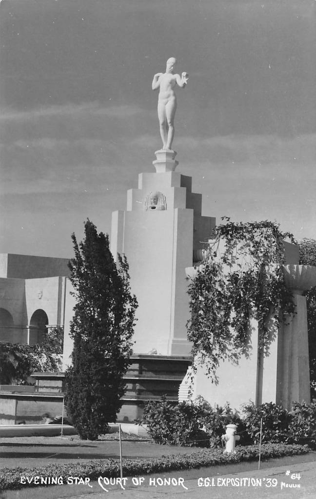 RPPC Evening Star Court of Honor San Francisco 1939 GGIE Vintage Photo Postcard