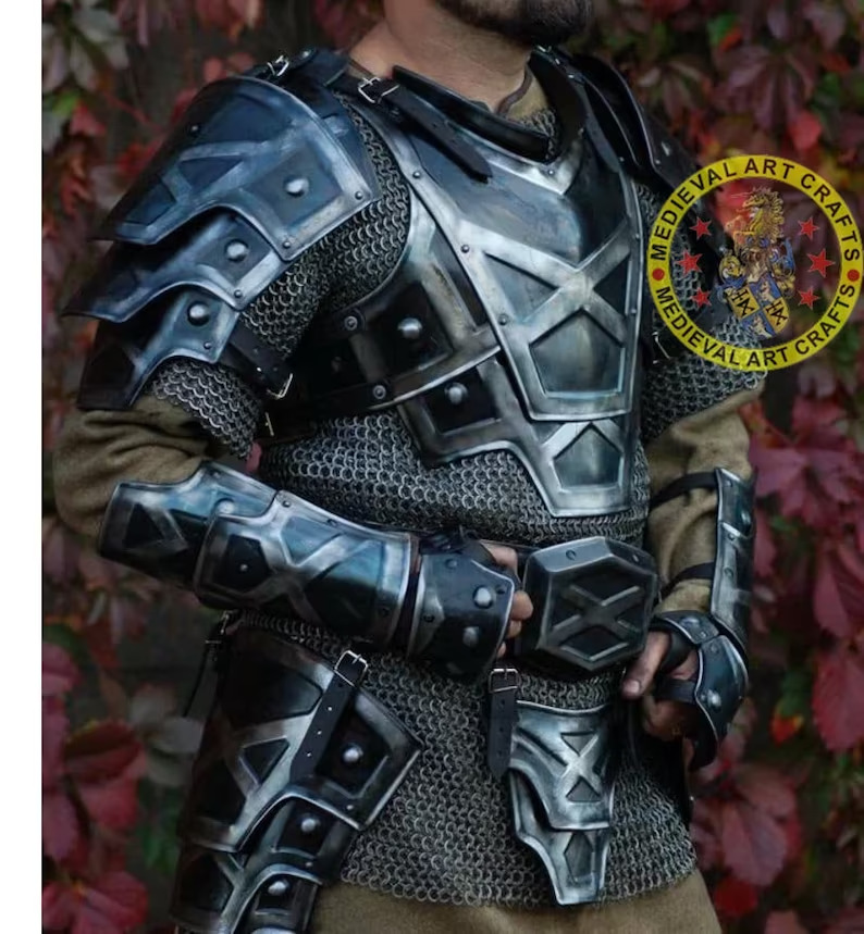 Medieval Dwarven Armor Larp Armour Antique finishing Cosplay Sca Larp armo