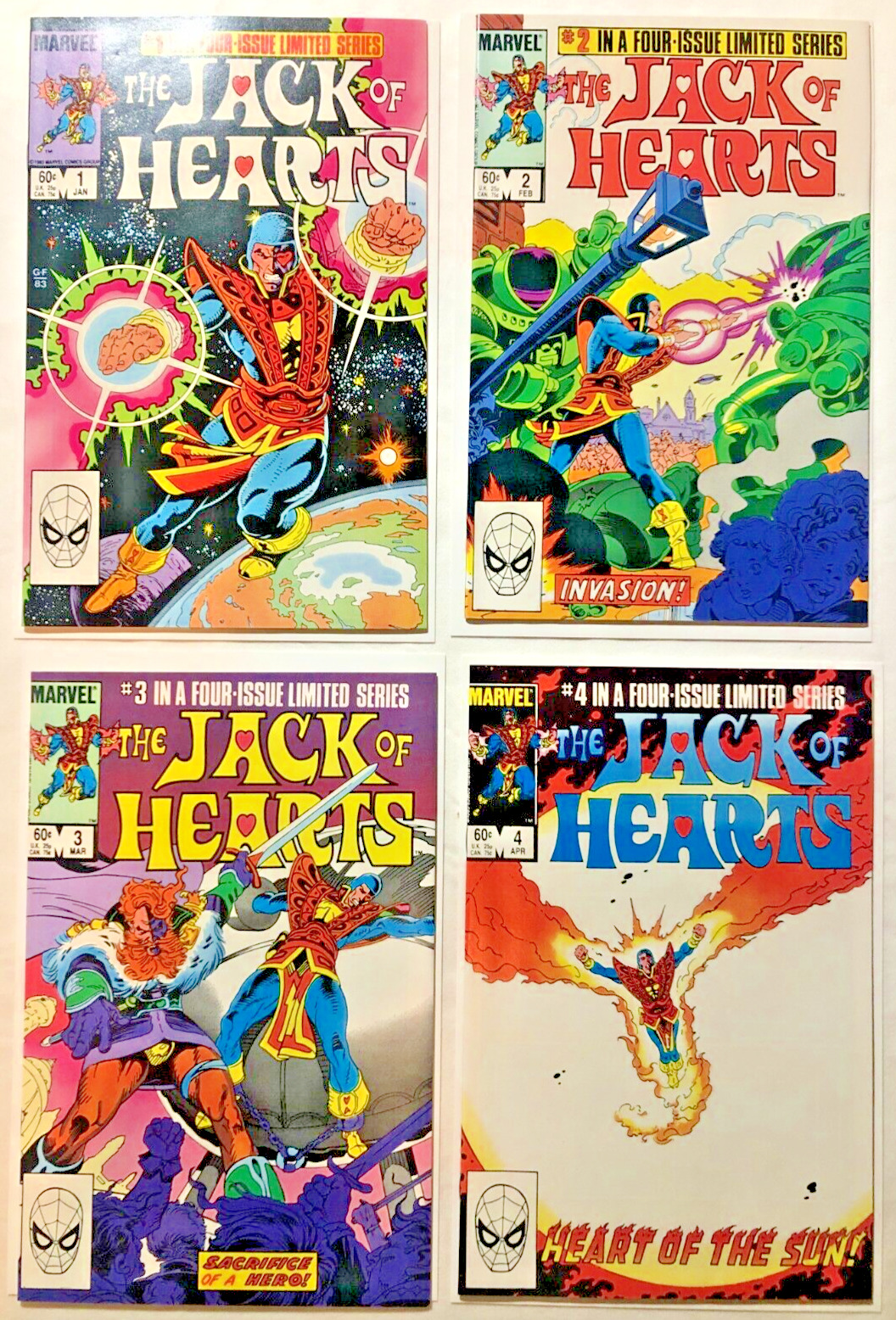 The Jack of Hearts 4-Issue Limited Series 1983 (1-4) High-Grade Possible 9.8