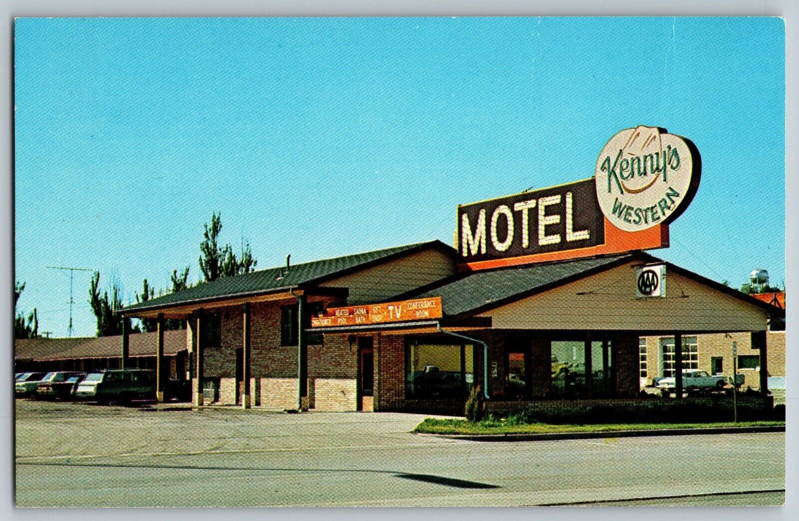 Jamestown, North Dakota - Kenny's Western Motel & Gift Shop - Vintage Postcard