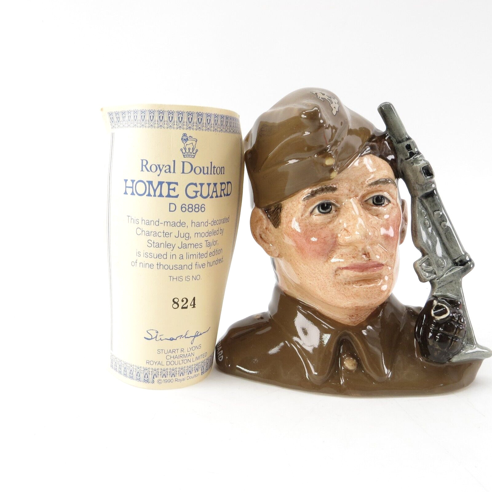 Royal Doulton Home Guard D6886 Limited Edition 824/9500 COA 1990 - Heroes of the