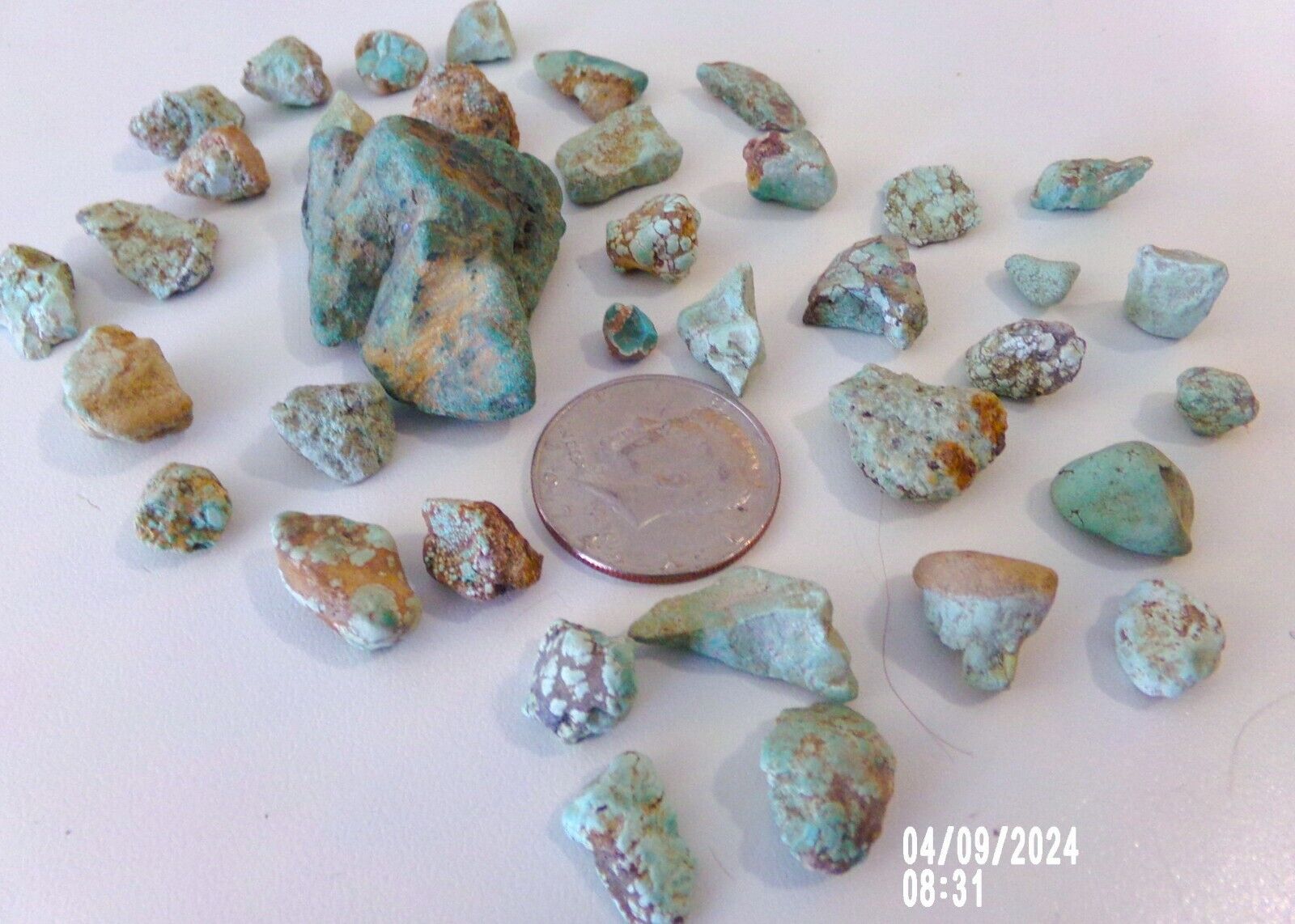 Rough & Tumbled No. 8 Turquoise Rare Carlin, NV Old Stock 119g Blue/Green Nodule