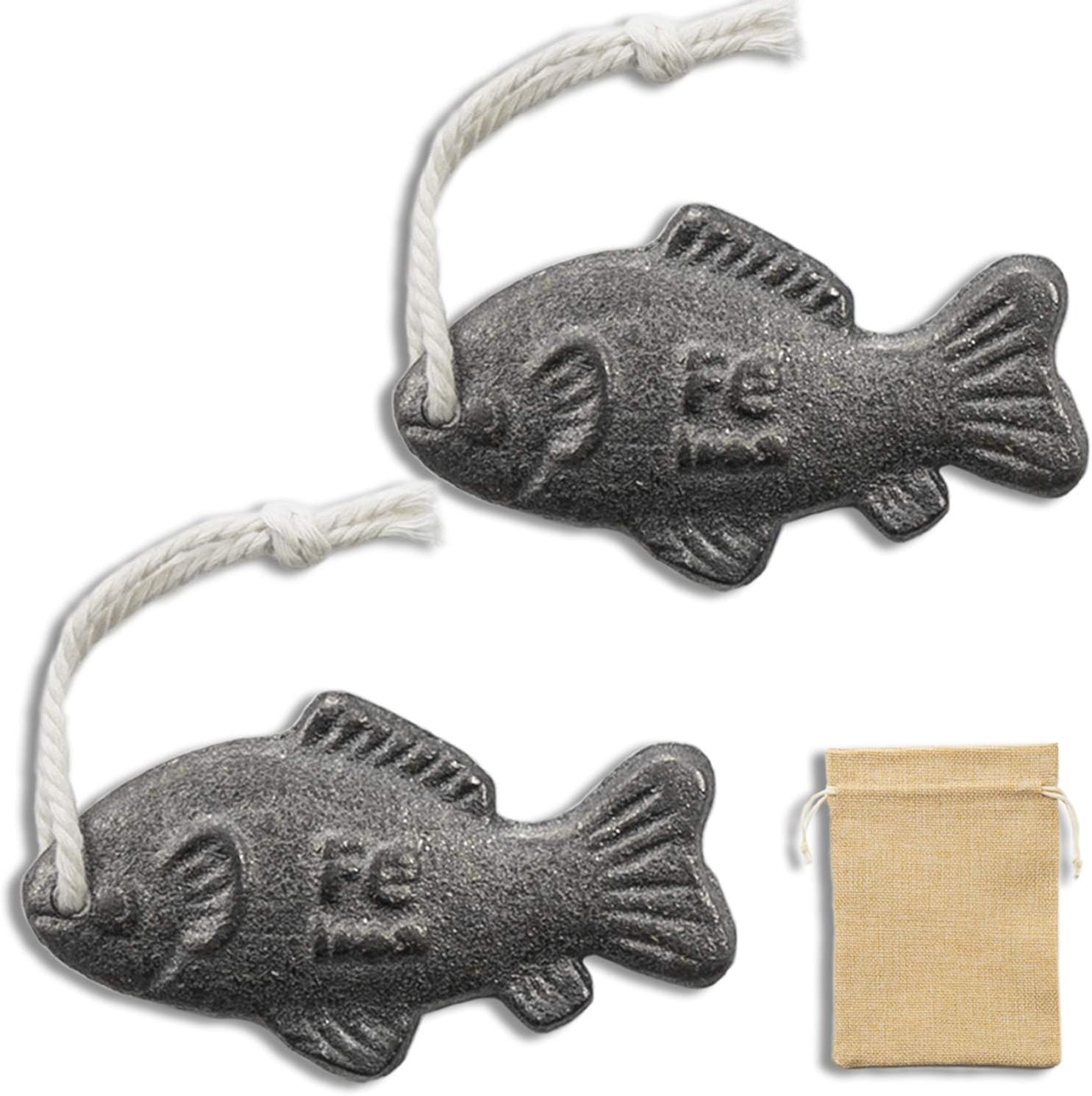 YOUIN 2 Packs of Iron Fish with Bag-A Natural Source of Iron to Reduce the Risk 