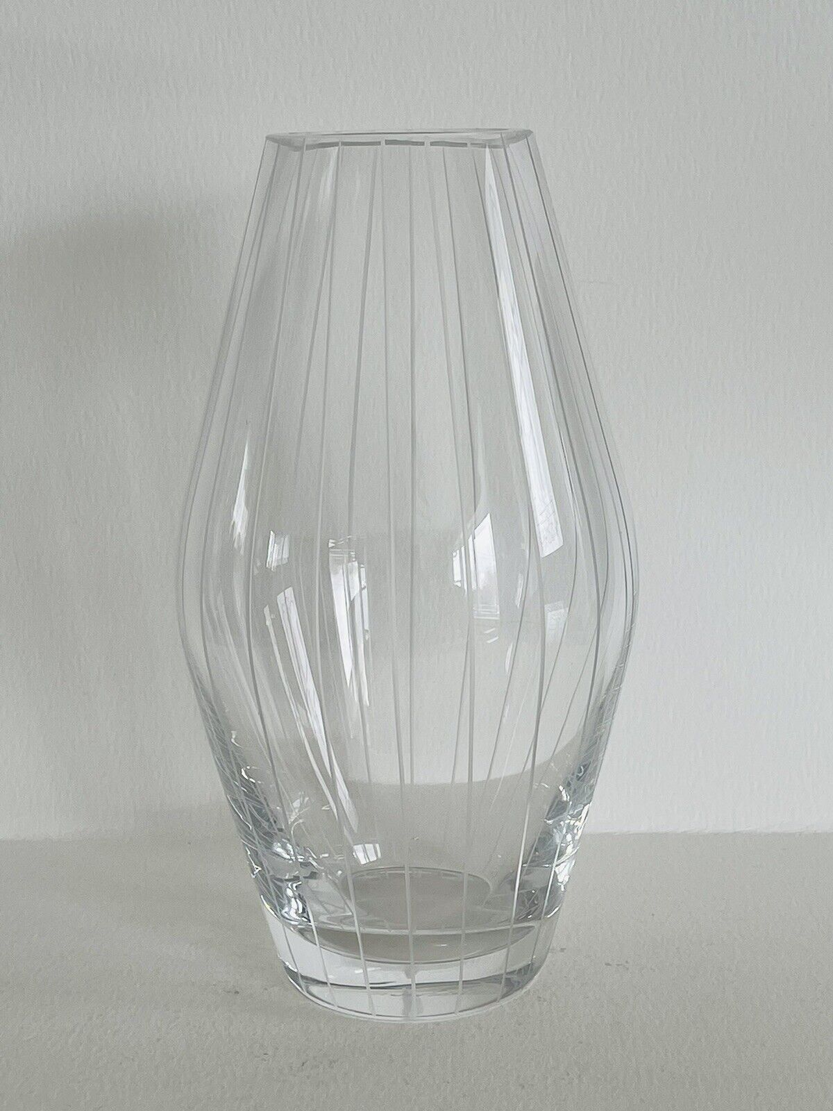 1980s Handblown Art Glass Vase “Linear” By Richard Meier For Nan Swid