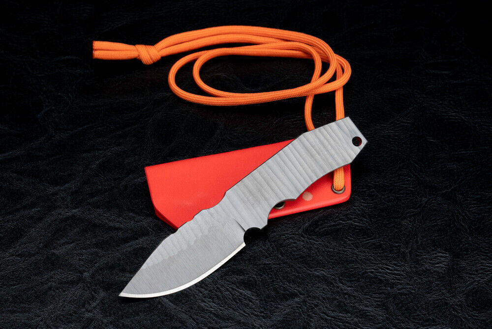 Raidops Custom Fixed Neck Knife Titanium Metallic Blade w/ Kydex