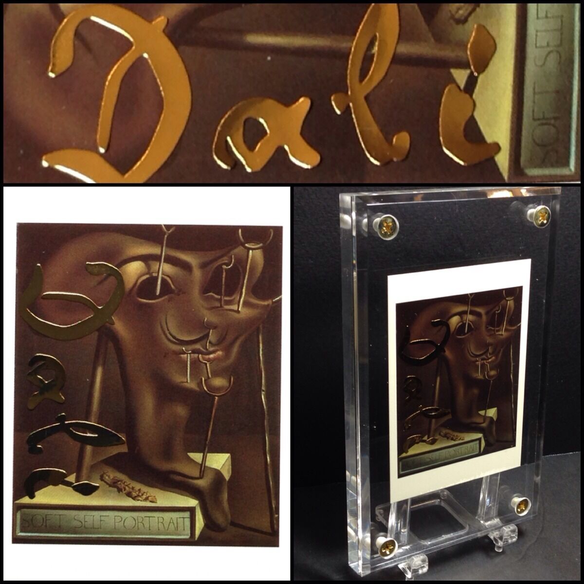 HIGH GRADE Exclusive Salvador Dali Limited Gold Foil Leaf Playing Trade Card