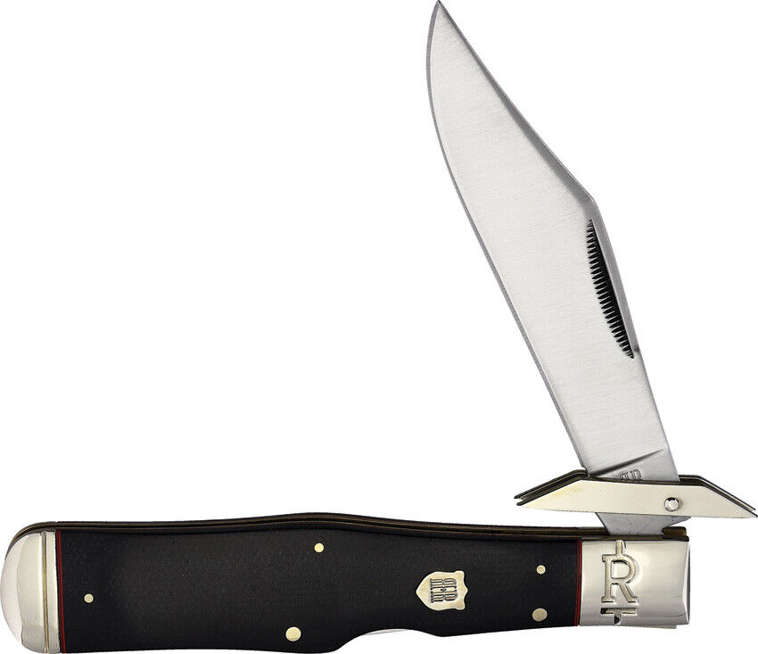 Rough Ryder Highland Large Swing Guard Black Micarta Folding Pocket Knife 2382