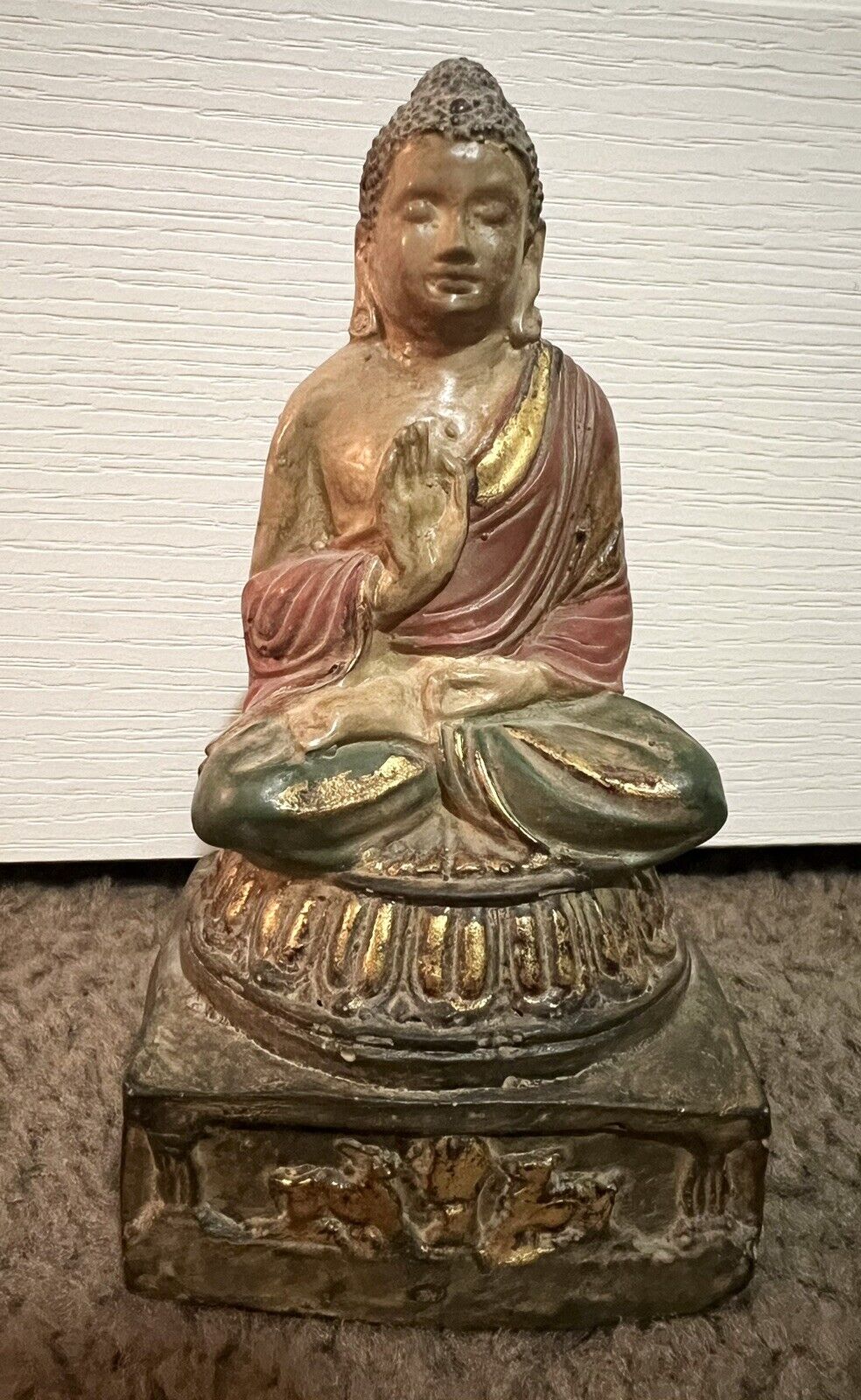 Buddha Statue Figurine for Home Decor Zen Sitting Meditating Sculpture Buddhism