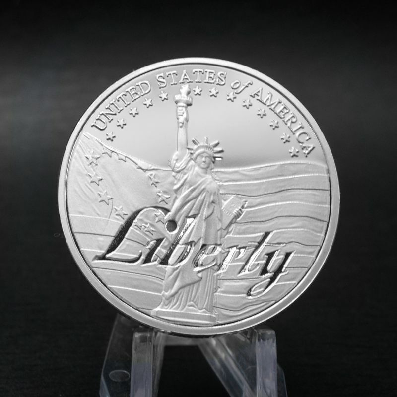  American Statue of Liberty Eagle Coin Silver Plated Commemorative Collection