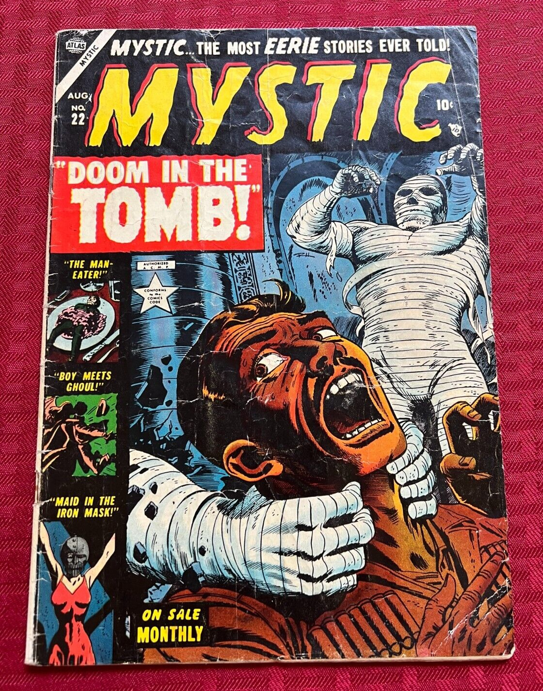Mystic #22 FR-GD 1953 Atlas Pre Code Horror Missing first page of 2nd story