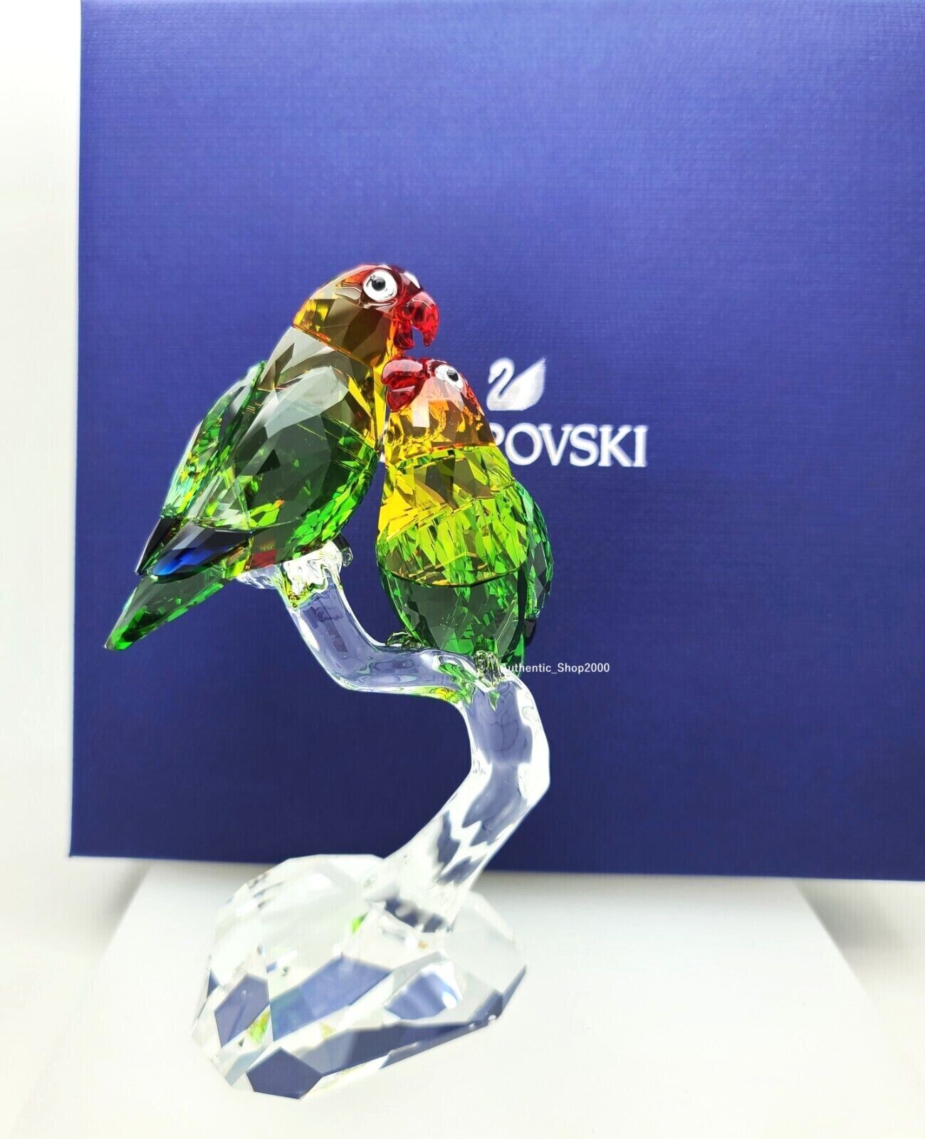 New 100%  SWAROVSKI Crystal Paradise Lovebirds Figurine Deco Display 5379552