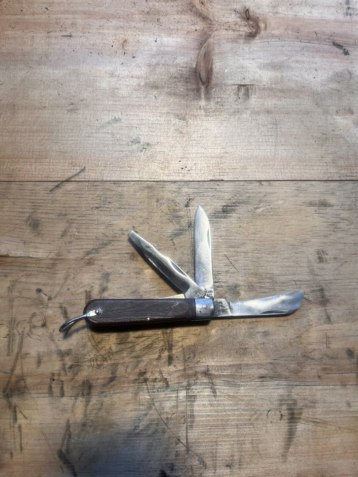 Vintage USA Klein Electricians Knife 3 Blade