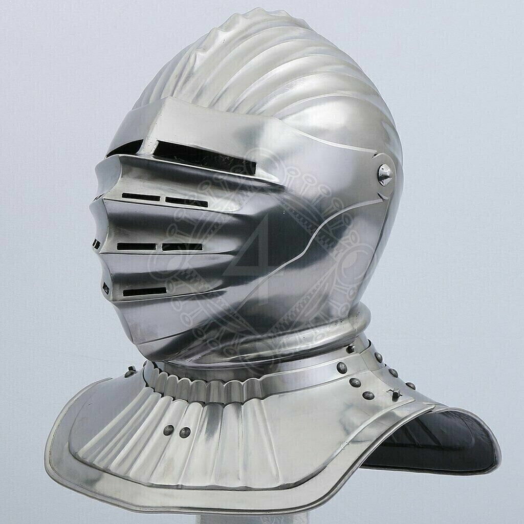 Custom SCA HNB 16 Gauge Steel Medieval Tournament Close helmet OP27