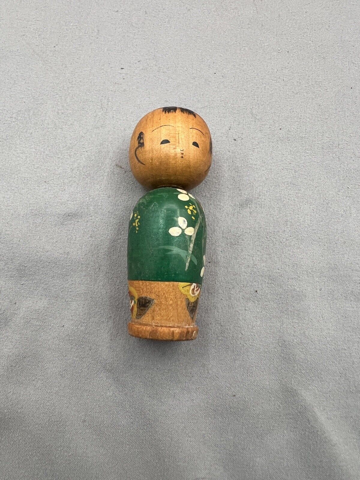 Vintage Wood Japanese Figure Needle Case- Rare
