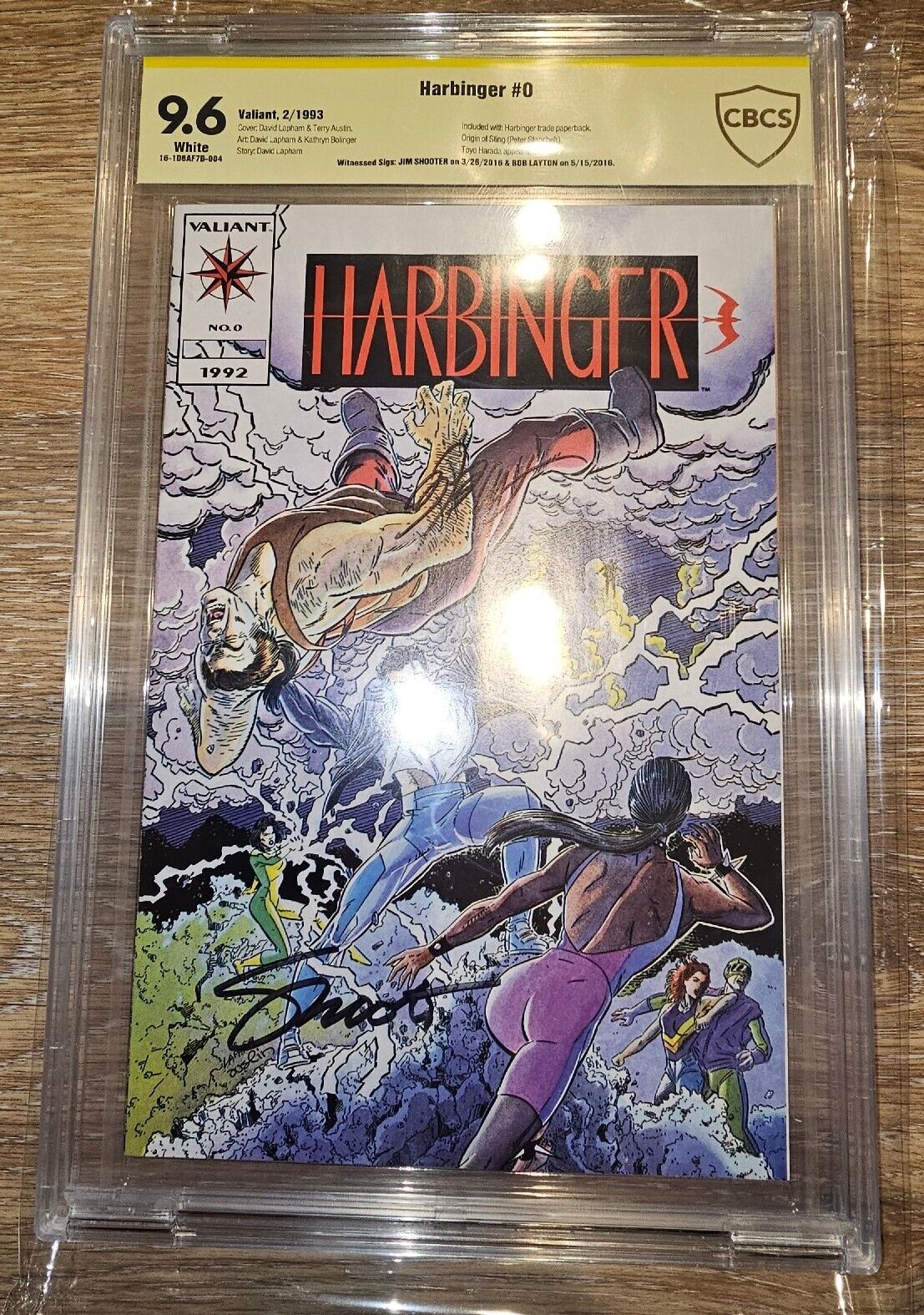 Harbinger (1993) #0 CBCS 9.6 Signed Jim Shooter and Bob Layton