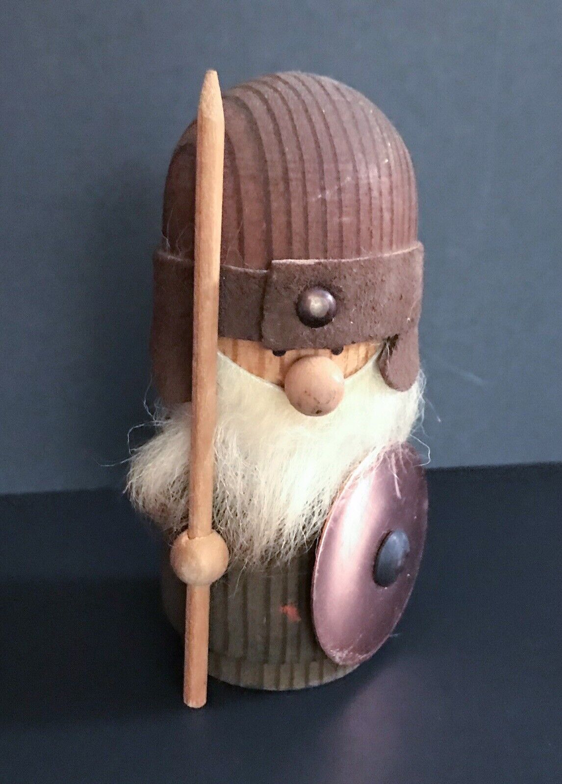 Vintage Bostrom Modell  Scandinavian Bearded Wood Guard Viking Warrior Sweden