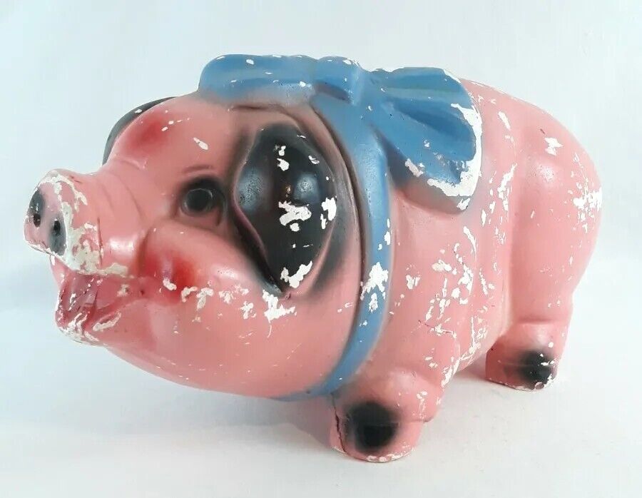 Vintage Univeesal Statuary Pig Piggy Bank 14\