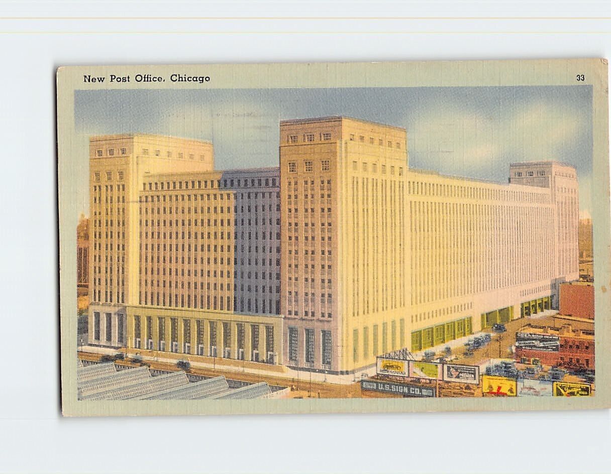 Postcard New Post Office, Chicago, Illinois