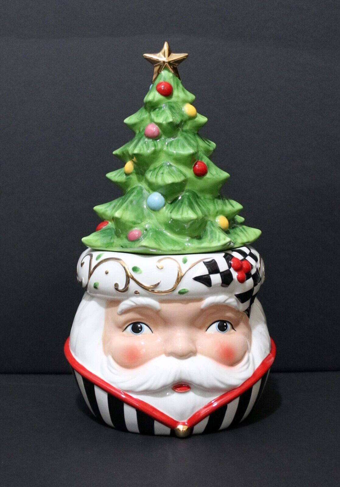 MacKenzie Child's Tree Top - Santa Cookie Jar